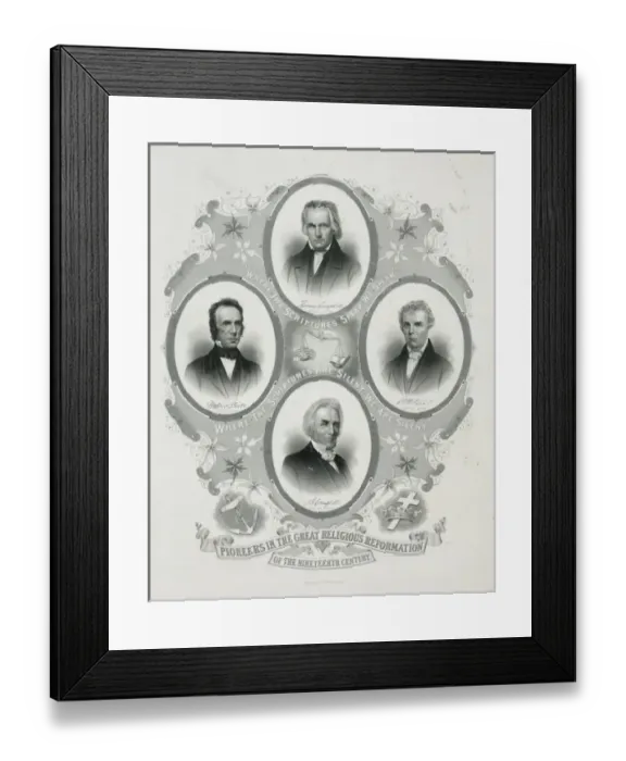 Framed Print : Pioneers in the great religious reformation of the nineteent Framed Print : Pioneers in the great religious reformation of the nineteent
