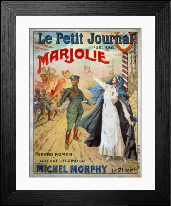 Framed Print : Le Petit journal publiera Marjolie... par Michel Morp Framed Print : Le Petit journal publiera Marjolie... par Michel Morp
