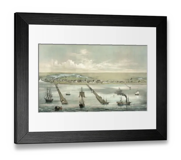 Framed Print : View of Indianola. Taken from the bay, on the Royal Yard, on