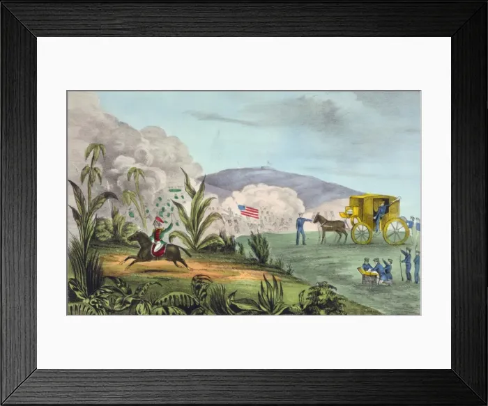 Framed Print : Flight of Santa Anna--At the Battle of Cerro Gordo Framed Print : Flight of Santa Anna--At the Battle of Cerro Gordo