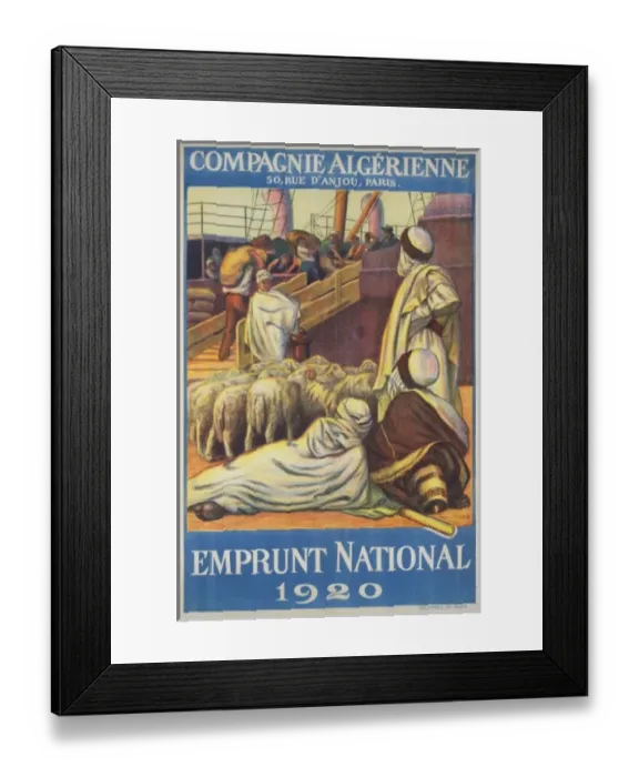 Framed Print : Emprunt National 1920 - Compagnie Algerienne Framed Print : Emprunt National 1920 - Compagnie Algerienne