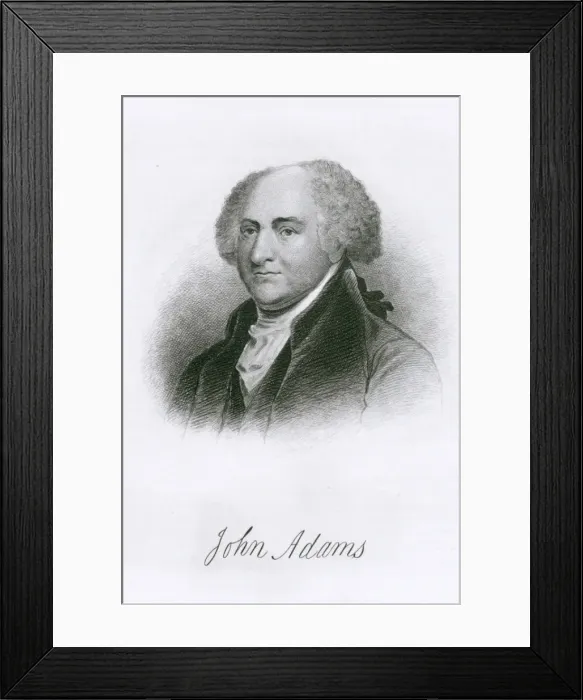 Framed Print : John Adams, bust portrait, facing left Framed Print : John Adams, bust portrait, facing left