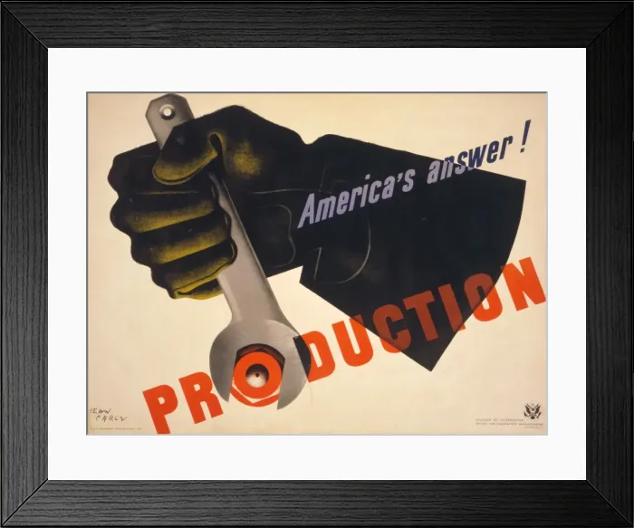 Framed Print : Production, Americas answer Framed Print : Production, Americas answer