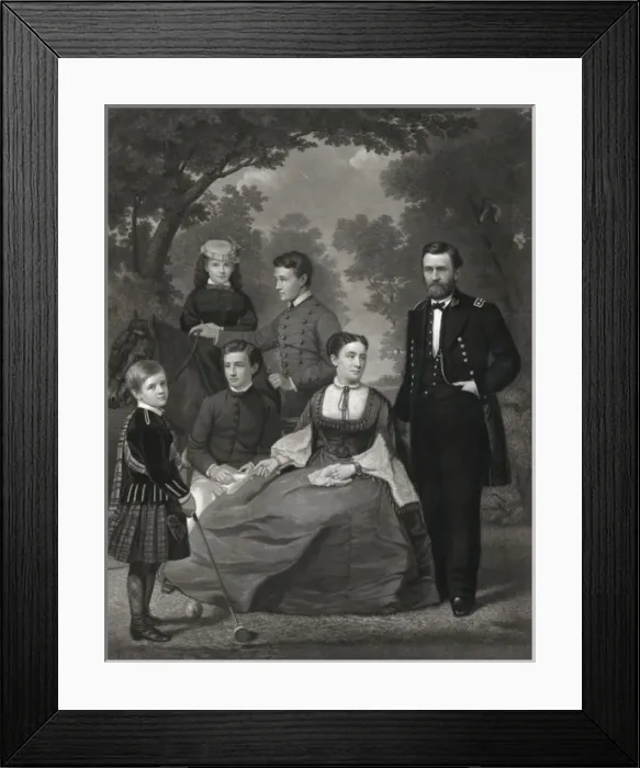 Framed Print : Genl. Grant and his family Framed Print : Genl. Grant and his family