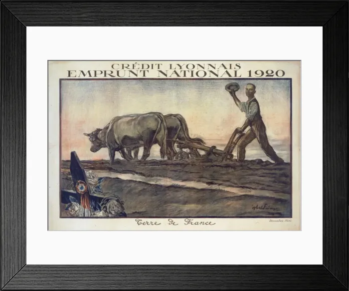 Framed Print : Credit Lyonnais. Emprunt National 1920. Terre de France Framed Print : Credit Lyonnais. Emprunt National 1920. Terre de France