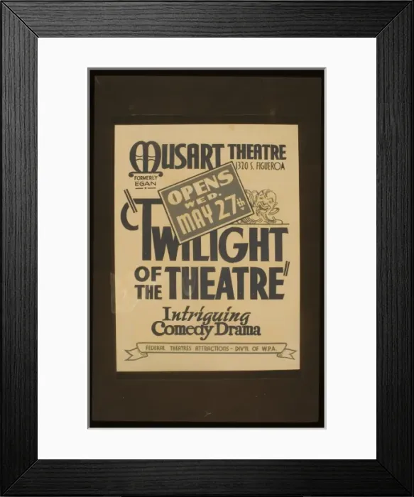 Framed Print : Twilight of the theatre Intriguing comedy drama Twilight of Framed Print : Twilight of the theatre Intriguing comedy drama Twilight of