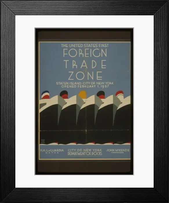 Framed Print : The United States first foreign trade zone Staten Island, C Framed Print : The United States first foreign trade zone Staten Island, C