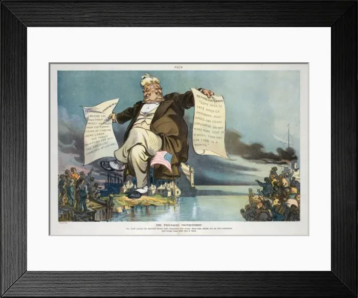Framed Print : The two-faced protectionist Framed Print : The two-faced protectionist