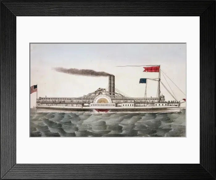 Framed Print : Buffalo & Chicago steam packet empire state: M. Hazard, Comm Framed Print : Buffalo & Chicago steam packet empire state: M. Hazard, Comm