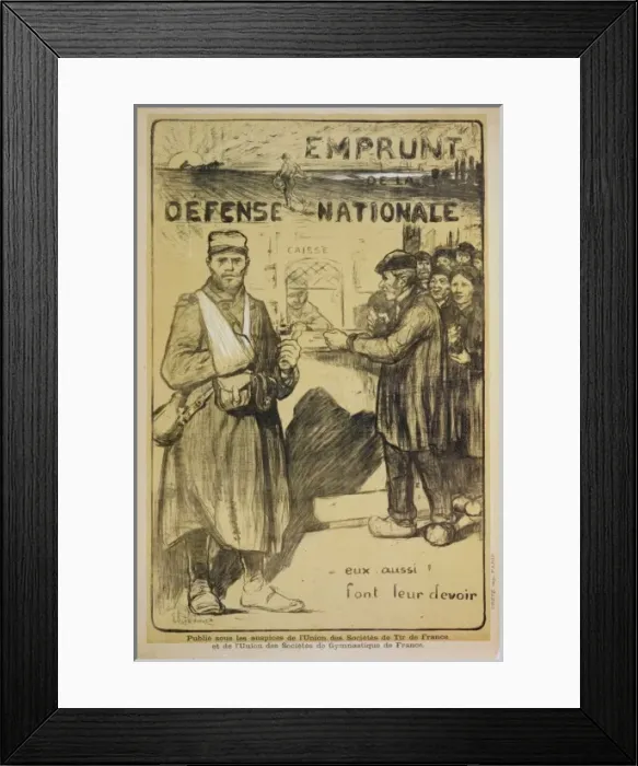 Framed Print : Emprunt de la Defense Nationale - eux aussi! Font leur devoi Framed Print : Emprunt de la Defense Nationale - eux aussi! Font leur devoi