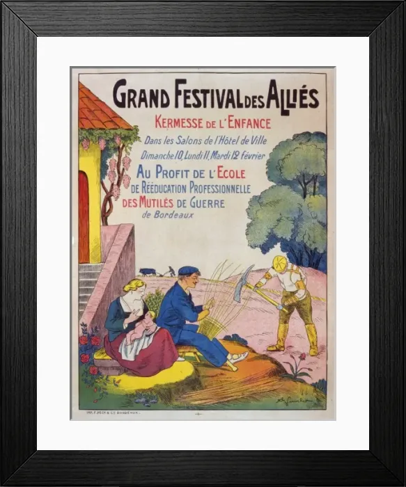 Framed Print : Grand festival des allies. Kermesse de l enfance... au pr Framed Print : Grand festival des allies. Kermesse de l enfance... au pr
