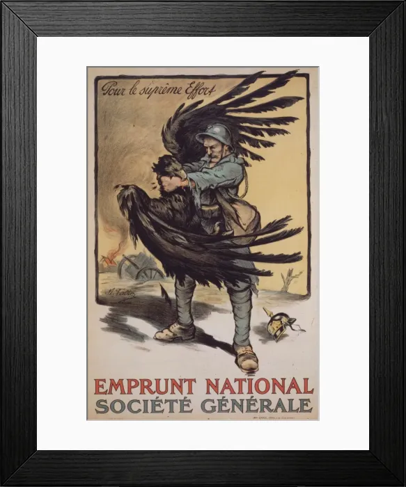 Framed Print : Emprunt National. Societe Generale. Pour le supreme effort Framed Print : Emprunt National. Societe Generale. Pour le supreme effort