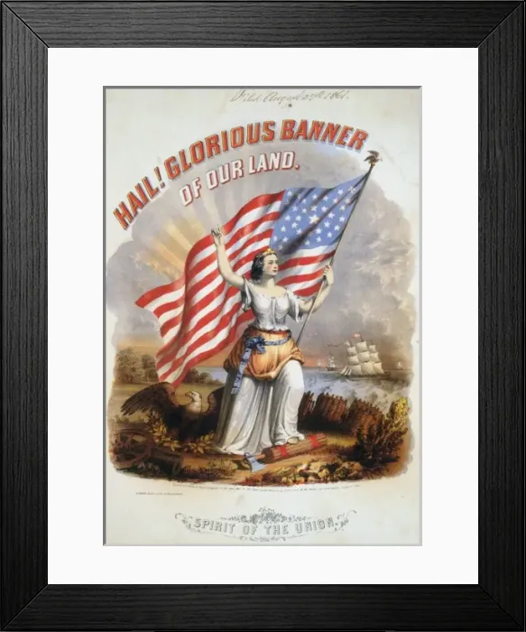 Framed Print : Hail! Glorious banner of our land. Spirit of the Union Framed Print : Hail! Glorious banner of our land. Spirit of the Union