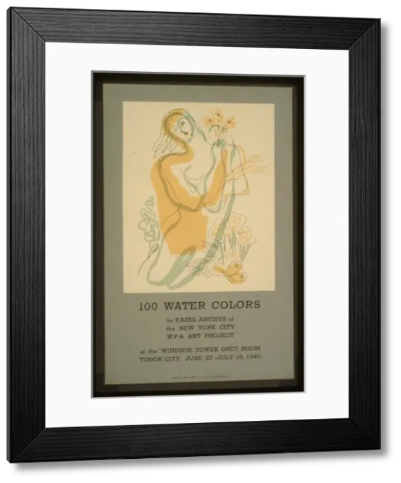 Framed Print : 100 water colors by easel artists of the New York City WPA A Framed Print : 100 water colors by easel artists of the New York City WPA A
