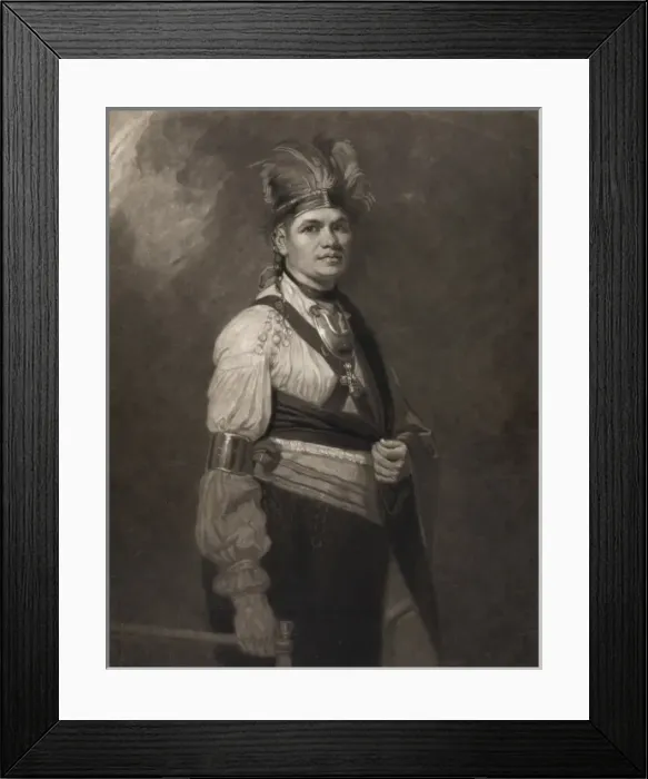 Framed Print : Joseph Fayadaneega, called the Brant, the Great Captain of t Framed Print : Joseph Fayadaneega, called the Brant, the Great Captain of t