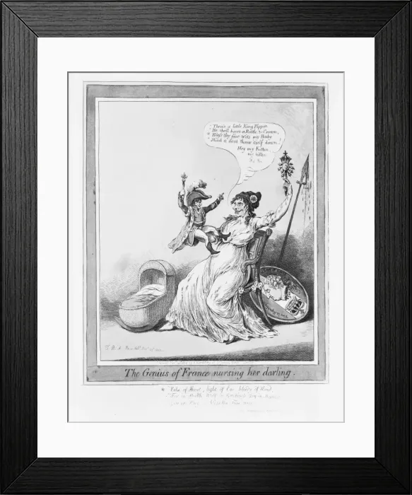 Framed Print : The genius of France nursing her darling Framed Print : The genius of France nursing her darling