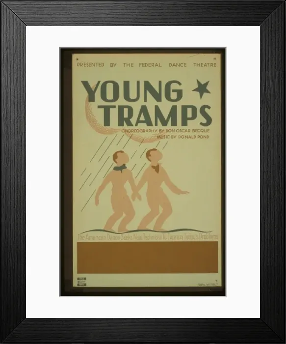 Framed Print : Presented by The Federal Dance Theatre Young tramps Choreogr Framed Print : Presented by The Federal Dance Theatre Young tramps Choreogr