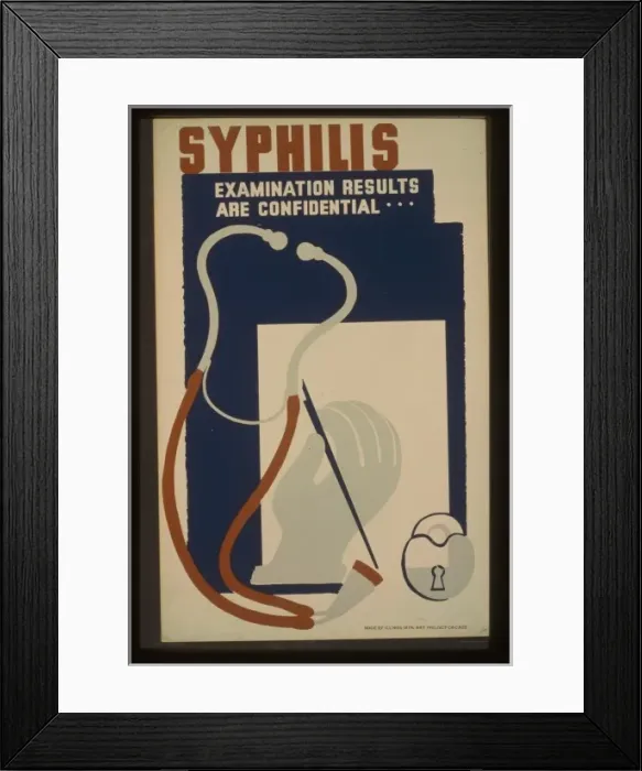 Framed Print : Syphilis - Examination results are confidential Framed Print : Syphilis - Examination results are confidential