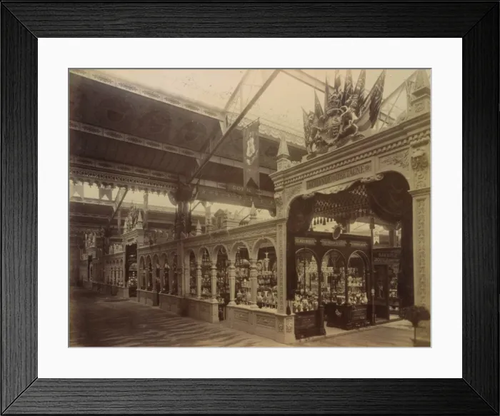 Framed Print : Entrance to the British exhibit, Palace of Diverse Industrie Framed Print : Entrance to the British exhibit, Palace of Diverse Industrie