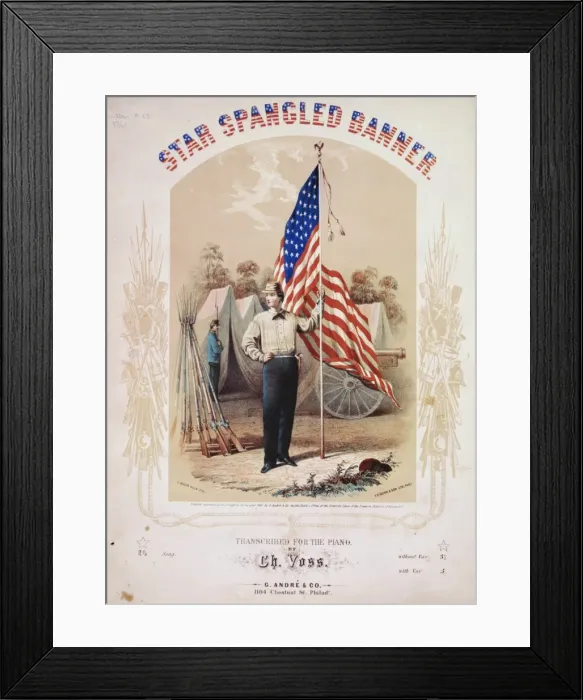 Framed Print : Star spangled banner Transcribed for the piano by Ch. Voss Framed Print : Star spangled banner Transcribed for the piano by Ch. Voss