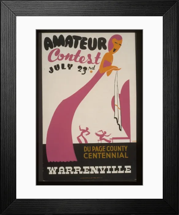Framed Print : Amateur contest, July 23rd - Du Page County centennial, Warr Framed Print : Amateur contest, July 23rd - Du Page County centennial, Warr