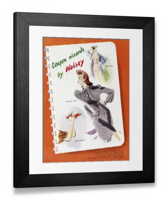 Framed Print : Advert for Wolsey womens clothing 1942 Framed Print : Advert for Wolsey womens clothing 1942