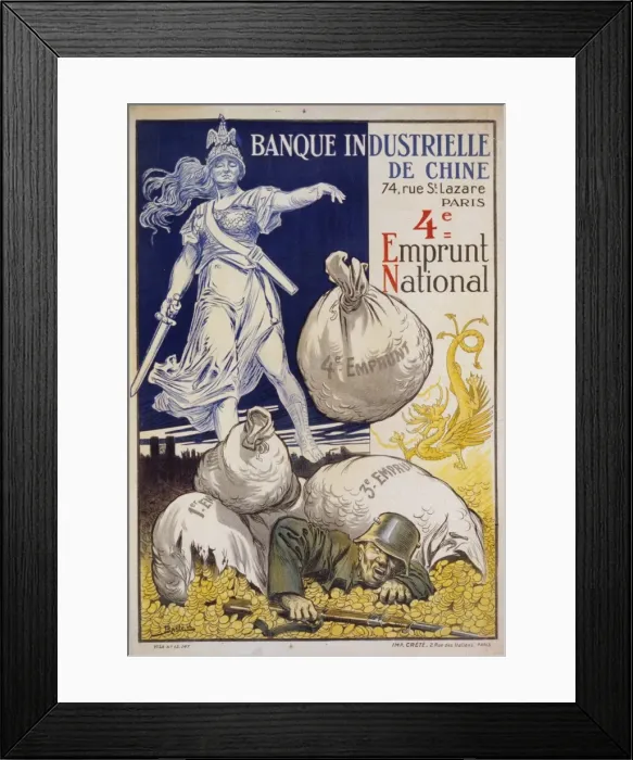 Framed Print : Banque Industrielle de Chine... 4e Emprunt National Framed Print : Banque Industrielle de Chine... 4e Emprunt National