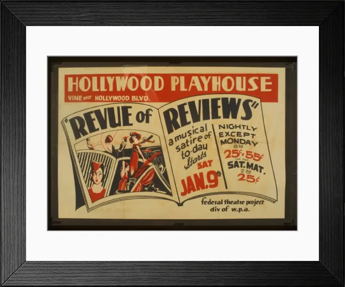 Framed Print : Revue of reviews a musical satire of today Hollywood Playhou Framed Print : Revue of reviews a musical satire of today Hollywood Playhou