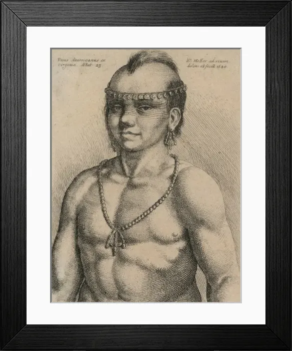 Framed Print : Unus Americanus ex Virginia. Aetat 23 Framed Print : Unus Americanus ex Virginia. Aetat 23