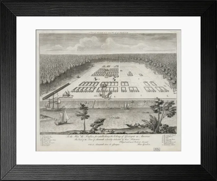 Framed Print : A view of Savanah sic as it stood the 29th of March, 1734 Framed Print : A view of Savanah sic as it stood the 29th of March, 1734