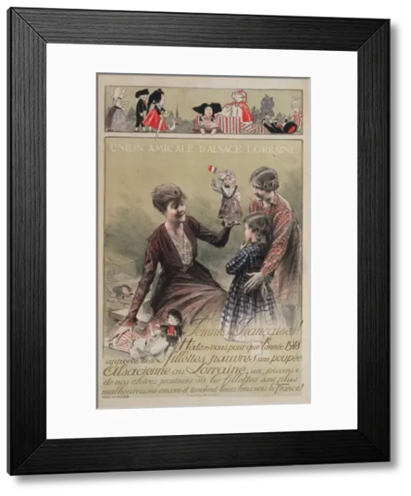 Framed Print : Union amicale d Alsace Lorraine. Femmes francaises! Hatez-vo Framed Print : Union amicale d Alsace Lorraine. Femmes francaises! Hatez-vo