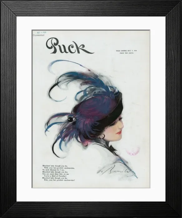 Framed Print : Blue-bird lady though you be, with your hat perched careless Framed Print : Blue-bird lady though you be, with your hat perched careless