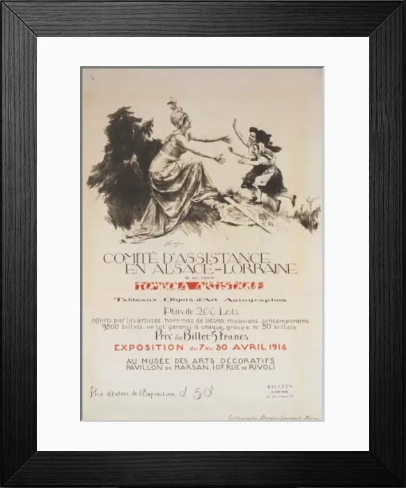 Framed Print : Comite d assistance en Alsace-Lorraine. Tombola artistique Framed Print : Comite d assistance en Alsace-Lorraine. Tombola artistique