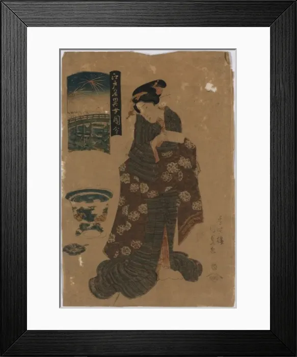 Framed Print : Fireworks at Ryogoku Framed Print : Fireworks at Ryogoku