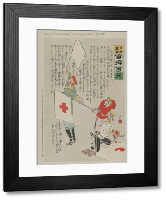 Framed Print : Kouropatkin sic secures safety - your flag does not work, tr Framed Print : Kouropatkin sic secures safety - your flag does not work, tr