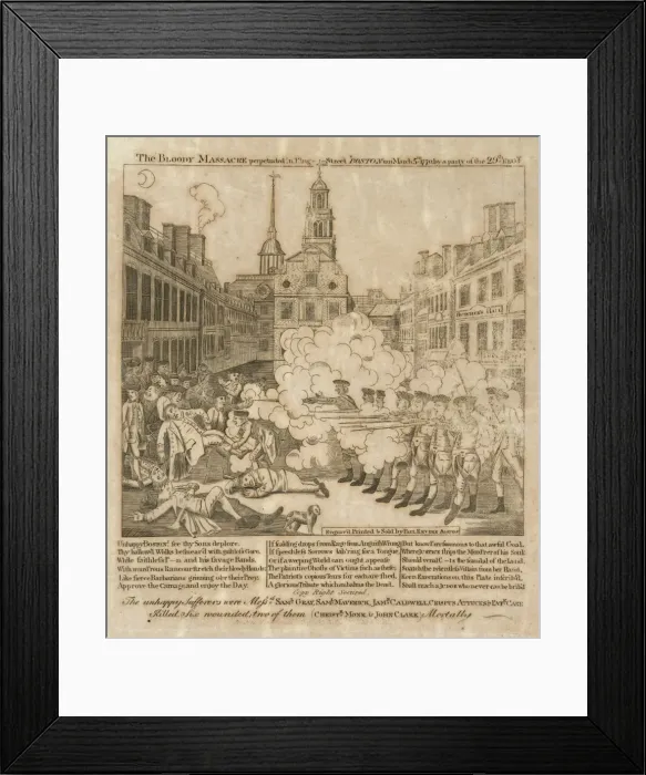 Framed Print : The bloody massacre perpetrated in King Street Boston on Mar Framed Print : The bloody massacre perpetrated in King Street Boston on Mar