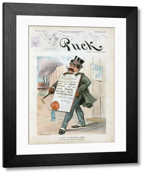 Framed Print : A hint to organized labor Framed Print : A hint to organized labor