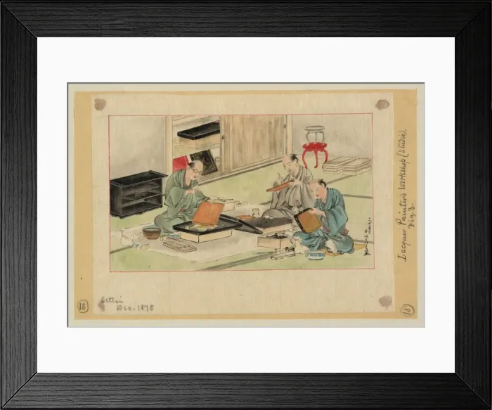 Framed Print : Lacquer craftsmen Framed Print : Lacquer craftsmen