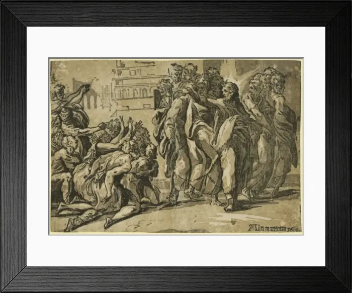 Framed Print : Christ curing the lepers Framed Print : Christ curing the lepers