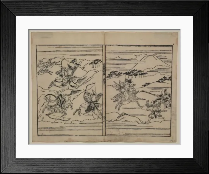 Framed Print : Two scenes related to the Soga family Framed Print : Two scenes related to the Soga family