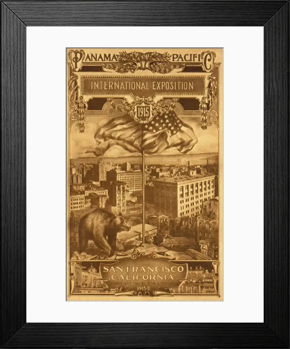 Framed Print : Panama Pacific International Exposition 1915, San Francisco Framed Print : Panama Pacific International Exposition 1915, San Francisco