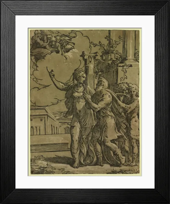 Framed Print : The Tiburtine sibyl and the Emperor Augustus Framed Print : The Tiburtine sibyl and the Emperor Augustus