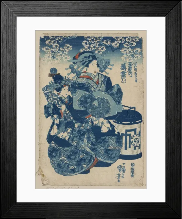 Framed Print : The courtesan Usugumo of Tama-ya Framed Print : The courtesan Usugumo of Tama-ya