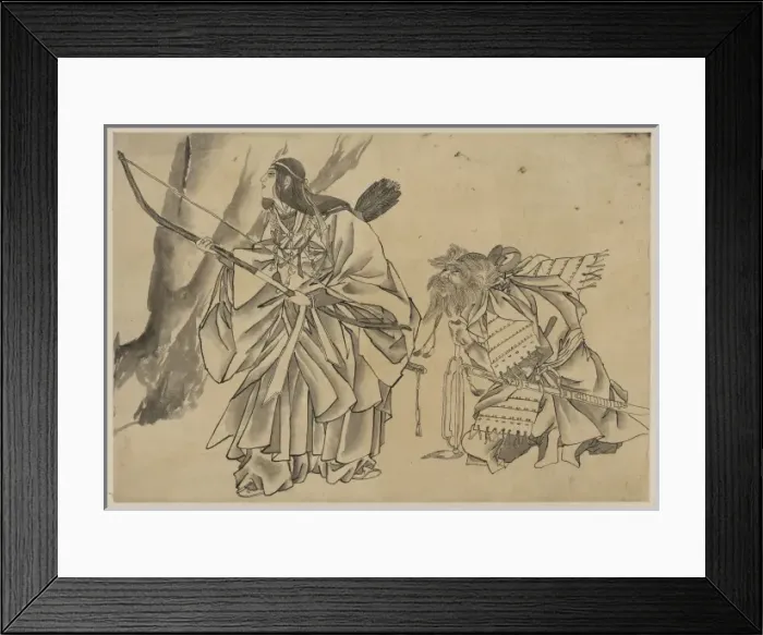 Framed Print : Empress Jingu and Takenouchi Tsukune Framed Print : Empress Jingu and Takenouchi Tsukune