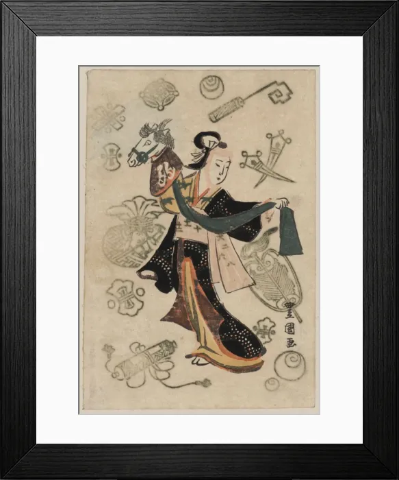 Framed Print : Wisteria maiden and hobby horse Framed Print : Wisteria maiden and hobby horse