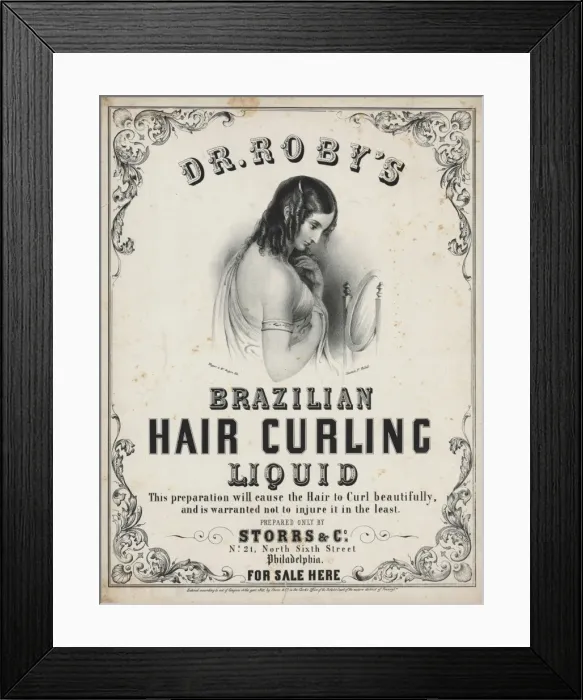 Framed Print : Dr. Robys Brazilian hair curling liquid Framed Print : Dr. Robys Brazilian hair curling liquid