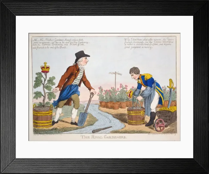 Framed Print : The rival gardeners Framed Print : The rival gardeners