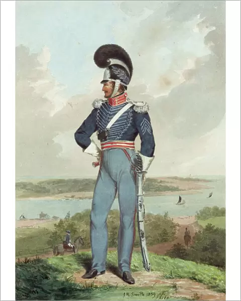 Soldier from the First City Troop, Philadelphia, in uniform