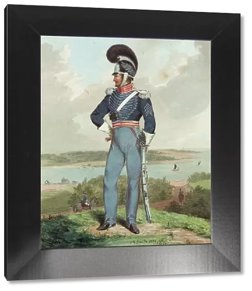 Soldier from the First City Troop, Philadelphia, in uniform