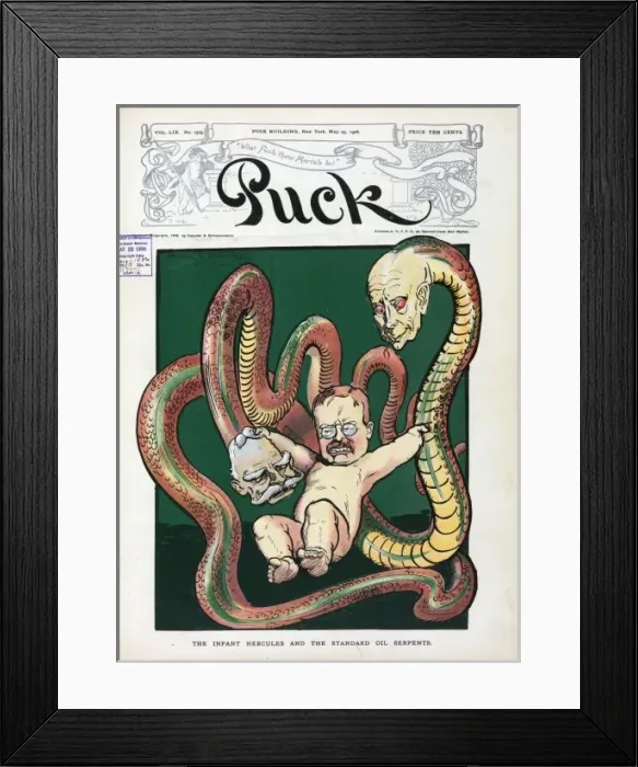 Framed Print : The infant Hercules and the Standard Oil serpents Framed Print : The infant Hercules and the Standard Oil serpents